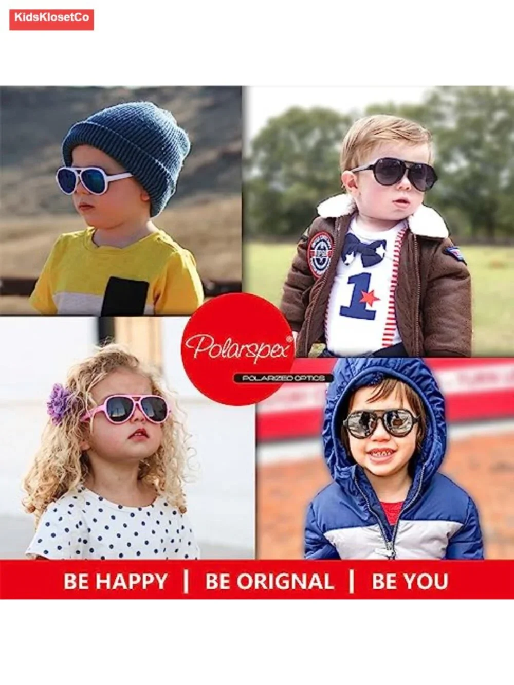 Kids Polarized Aviator Sunglasses – Bendable TAC Lens UV Protection